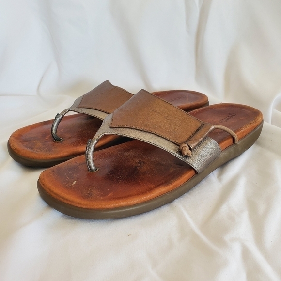 Gentle Souls Metallic Got It Sandals sz 9 - Picture 2 of 11